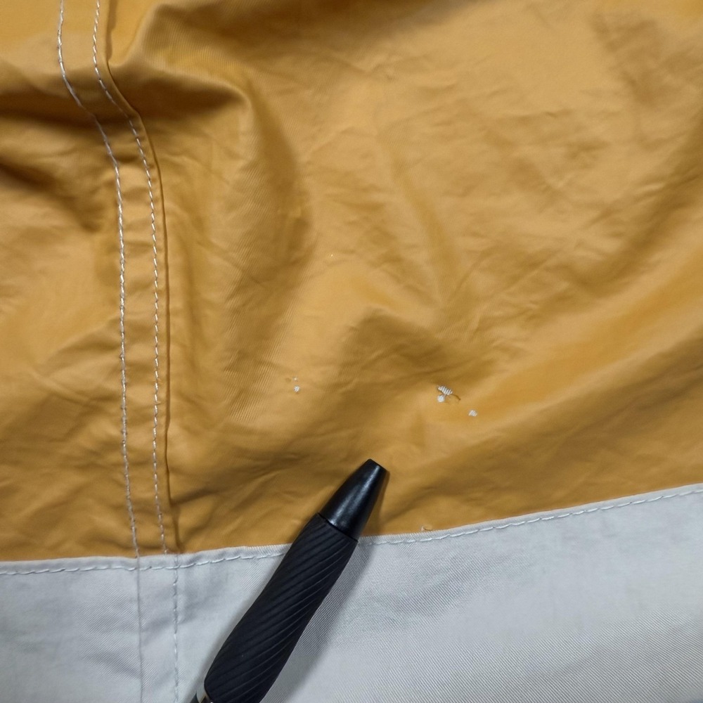 Eddie Bauer Jacket Mens Large Beige Hooded Nylon PU Laminated Parka Outdoor Coat - Picture 6 of 14